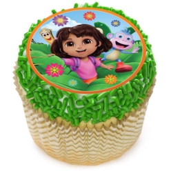 Dora Fun 3D Cupcake Icing Toppers 12pk