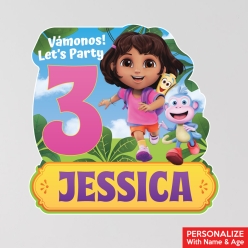 Dora Fun 3D Personalized Name & Age 12