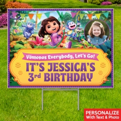 Dora Fun 3D Photo All Weather PERSONALIZED BIG Yard Sign