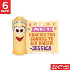 *Dora Fun 3D PERSONALIZED Map Shaped Thank You Tags - 6 PK