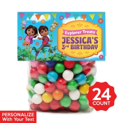 Dora Fun 3D Personalized Treat Bags & Tags - 24pk