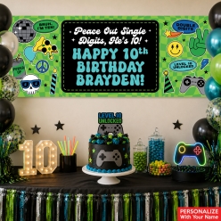 10th Birthday Boy PERSONALIZED Giant Vinyl Banner