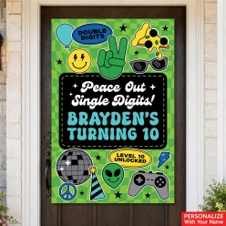 10th Birthday Boy PERSONALIZED Giant Vinyl Door Sign