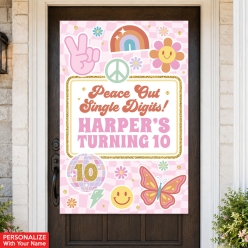 10th Birthday Girl PERSONALIZED Giant Vinyl Door Sign