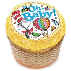 Dr Seuss Baby Shower Cupcake Icing Toppers 12pk