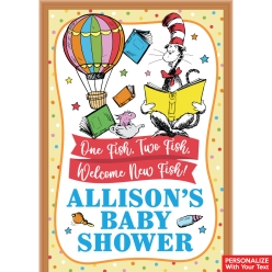 Dr Seuss Baby Shower PERSONALIZED Giant Vinyl Keepsake Door Sign