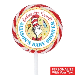 Dr Seuss Baby Shower PERSONALIZED Lollipops - 12 Pk