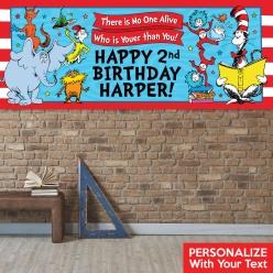 Dr. Seuss PERSONALIZED Giant Vinyl Keepsake Banner