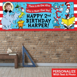 Dr Seuss PERSONALIZED Photo Giant Vinyl Keepsake Banner