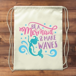 60% OFF: Be A Mermaid Drawstring Backpack