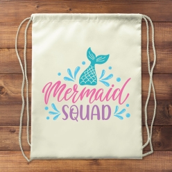 60% OFF: Mermaid Squad Drawstring Backpack