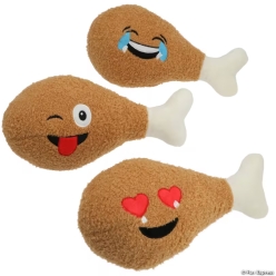 Plush Chicken Leg Drumstick Set - 3Pk