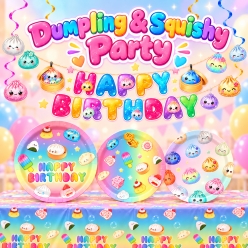 Dumpling & Squishy Birthday Party Supplie
