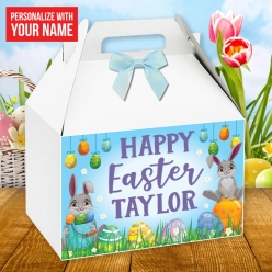 60% OFF:PERSONALIZED Large Easter Bunnies Gable Box