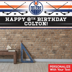 Edmonton Oilers PERSONALIZED Giant Vinyl Keepsake Banner