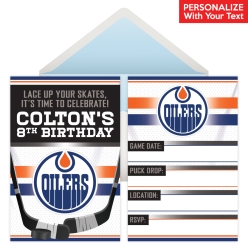 Edmonton Oilers PERSONALIZED Invitations - 8 Pk