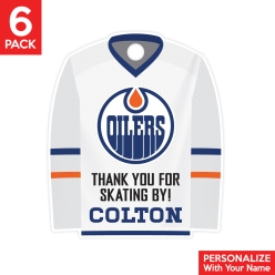 Edmonton Oilers PERSONALIZED Thank You Tags - 6 Pk