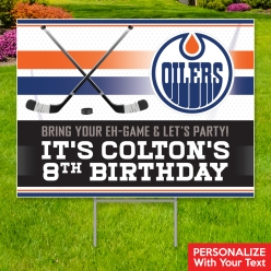 34% OFF: Edmonton Oilers PERSONALIZED Large Yard Sign