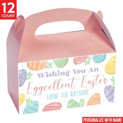 30% OFF: Egg-cellent Easter PERSONALIZED Pastel Treat Boxes 12pk