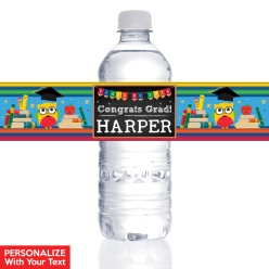 Graduation Elementary PERSONALIZED VINYL Bottle Labels - 10 PK
