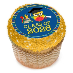 Elementary Grad Class of 2026 Cupcake Icing Toppers 12pk
