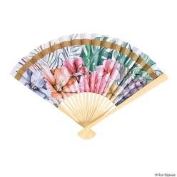 Elevated Luau Folding Hand Fans-12Pk