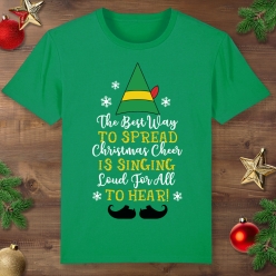 Elf Movie Christmas Cheer Green T-shirt