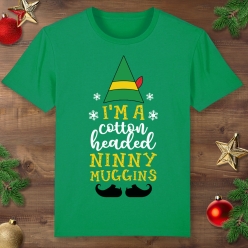 Elf Movie Ninny Muggins Green T-shirt-