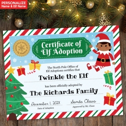 PERSONALIZED Elf Magical Girl Adoption Certificate 2