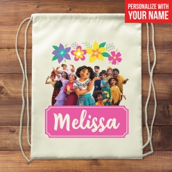 60% OFF: Encanto Personalized Name Drawstring Backpack
