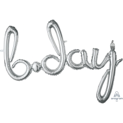 B-Day Silver Script Phrase 37