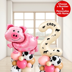 *Farm Double 6 FT Airfill Personalized Balloon Column Kit