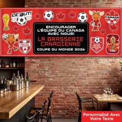 FIFA World Cup Canada Soccer PERSONALIZED Vinyl Banner - French