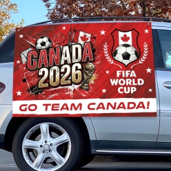 FIFA World Cup Team Canada Large Vinyl Car Banner w/Grommets