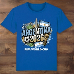 Argentina World Cup Soccer Blue T-shirt
