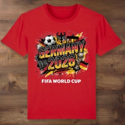 Germany World Cup Soccer Red T-shirt