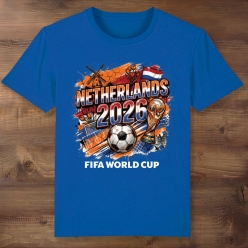 Netherlands World Cup Soccer Blue T-shirt