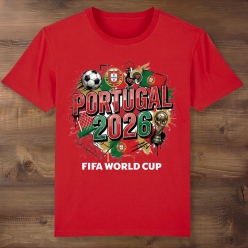 Portugal World Cup Soccer Red T-shirt