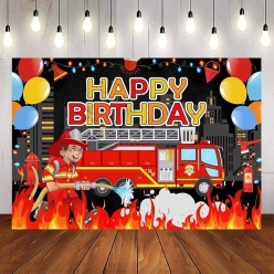 40% OFF: Firefighter 5 Foot FABRIC Backdrop