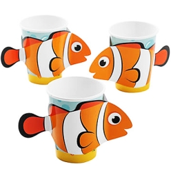 Under the Sea Premium Cups w/ Fish Sleeves - 8Pk
