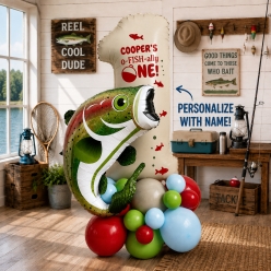 O-Fish-Ally One Airfill PERSONALIZED Balloon Column Kit