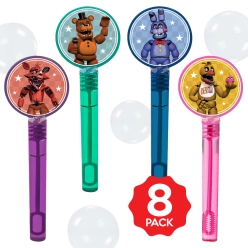 FNAF Bubble Bottles w/Wands - 8 PACK