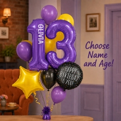 Friends PERSONALIZED Name & Age Balloon Bouquet