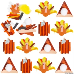 Fall Character Craft Stick Magnet Craft Kit-12Pk