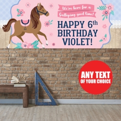 Fancy Horse PERSONALIZED Giant Vinyl Keepsake Banner