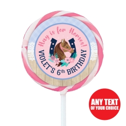 Fancy Horse PERSONALIZED Lollipops - 12 Pk