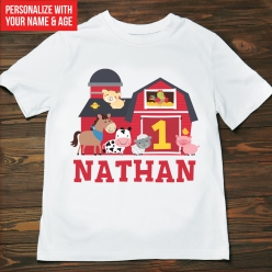 55% OFF: Barnyard 1st Personalized T-shirt- Choose Size