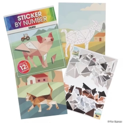 Farm Animals Sticker-By-Number Book