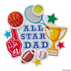 Father's Day All-Star Dad Magnet Craft Kit-12Pk