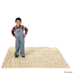 Faux Hay Rafia Woven Polyester Floor Cover